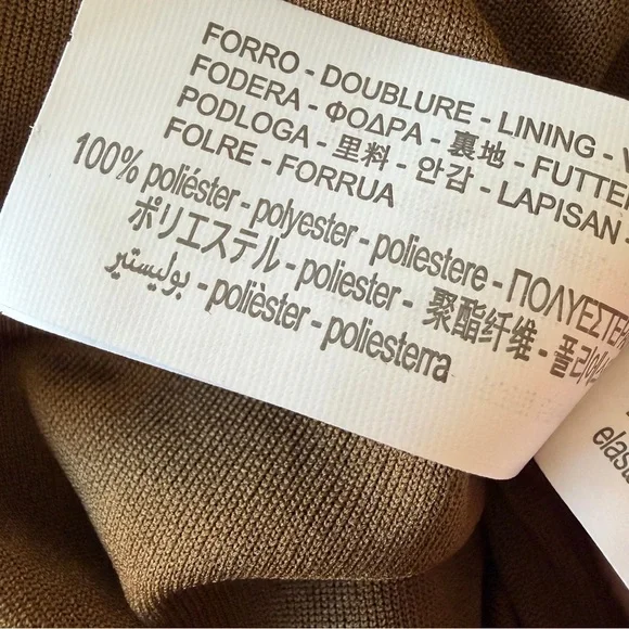 Zara Women's Olive Brown Draped Mini Dress | XL - Picture 6 of 6